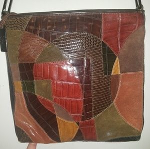 Sharif Vintage Snake skin Leather Crossbody